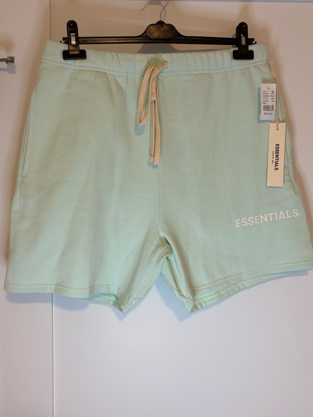 Fear of God Essentials Mint Green Drawstring Shorts